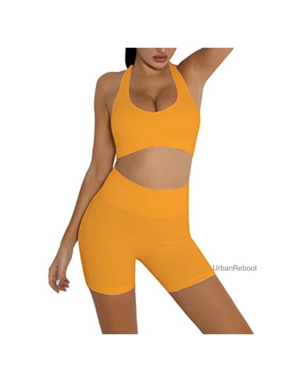 Two Piece Seamless Tank Top & Biker Shorts Workout Set